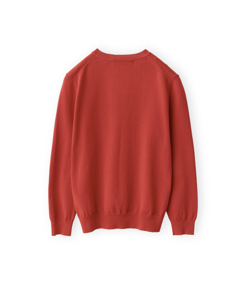 W Washed Cotton Knit, Red