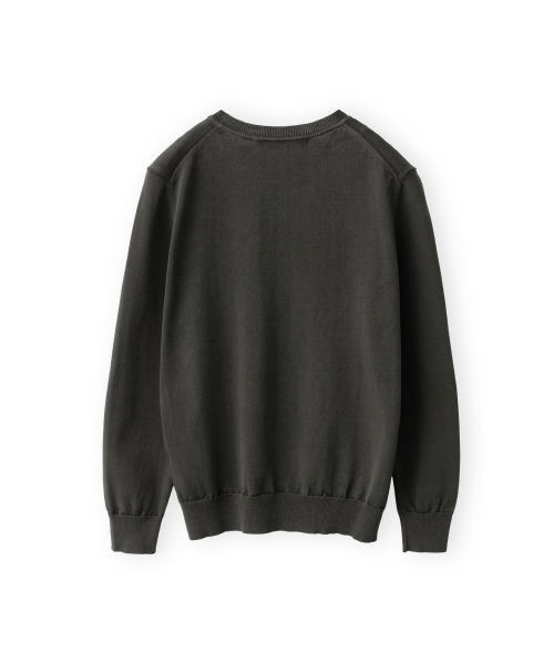 Washed Cotton Knit, Black