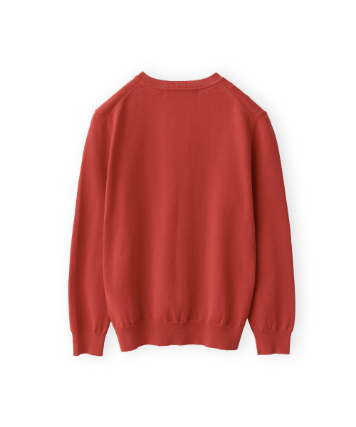 Washed Cotton Knit, Red