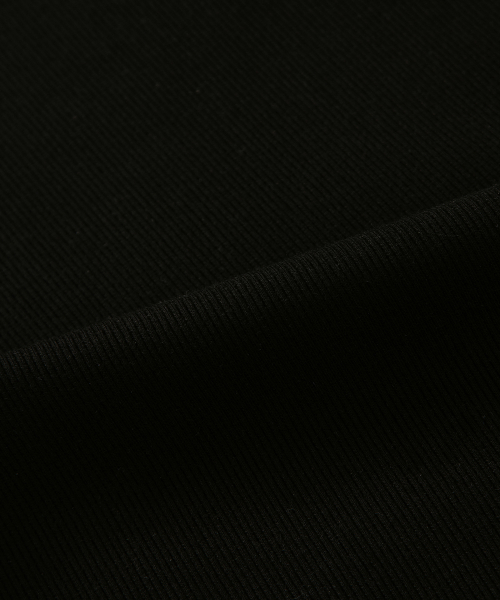 LAYER SHIRRING DRESS / BLACK