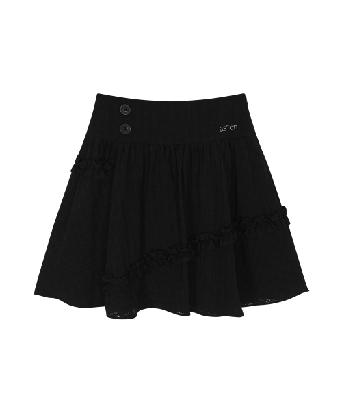 BERRY FRILL SKIRT / BLACK