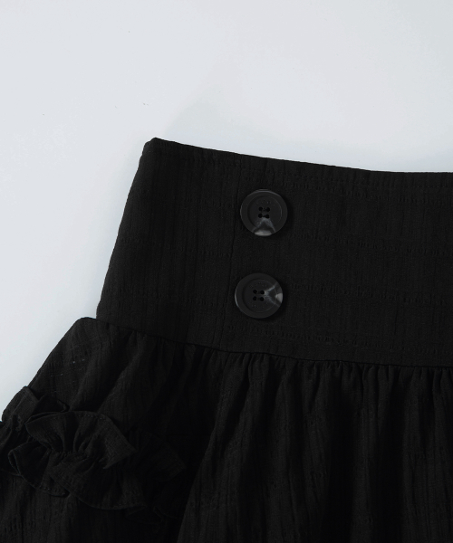 BERRY FRILL SKIRT / BLACK