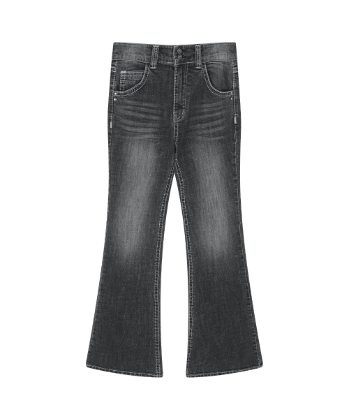 LOE BOOTCUT PANTS / WASHED BLACK