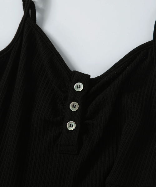 PETAL SLEEVELESS / BLACK