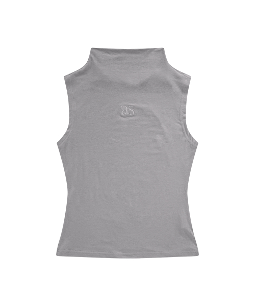HUSH HIGH-NECK SLEEVELESS / DUSTY