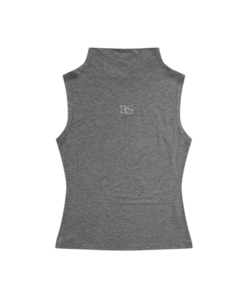 HUSH HIGH-NECK SLEEVELESS / GRAY