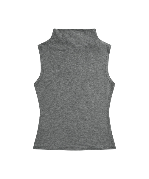 HUSH HIGH-NECK SLEEVELESS / GRAY