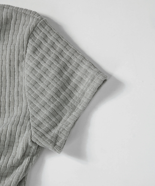 SOFT SHIRRING TEE / GRAY