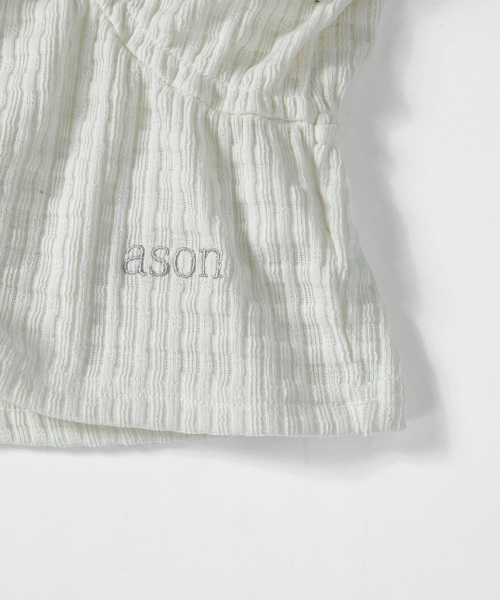 SOFT SHIRRING TEE / IVORY