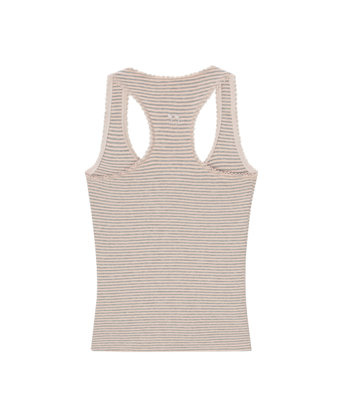 RIPPLE STRIPE SLEEVELESS / PINK