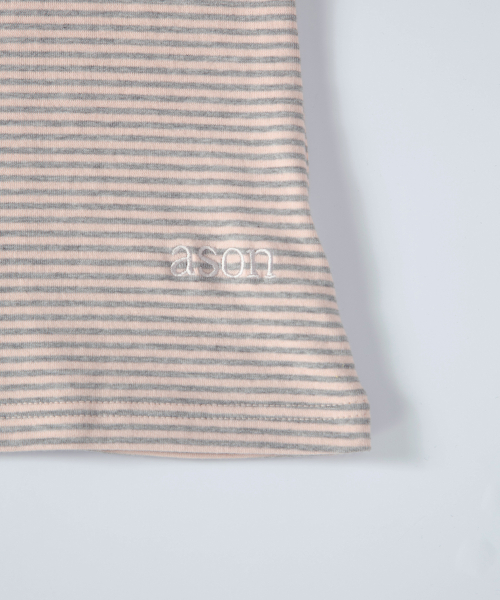 RIPPLE STRIPE SLEEVELESS / PINK