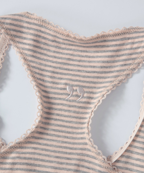 RIPPLE STRIPE SLEEVELESS / PINK