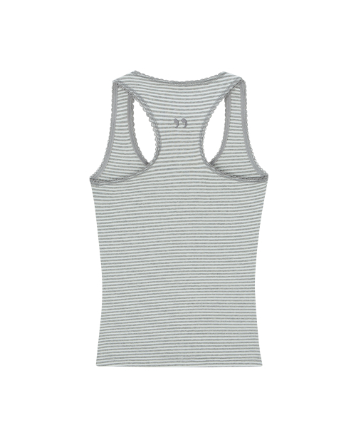 RIPPLE STRIPE SLEEVELESS / GRAY