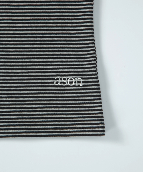 RIPPLE STRIPE SLEEVELESS / BLACK