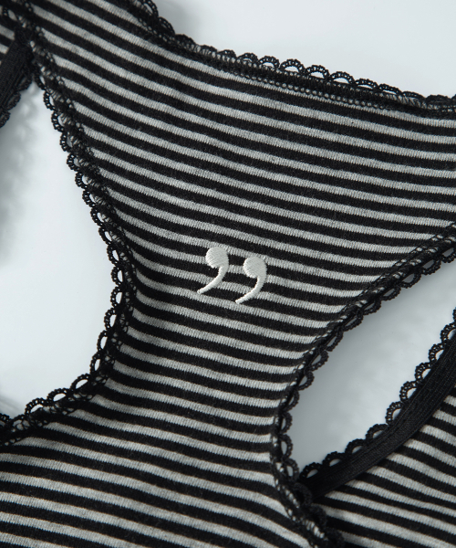 RIPPLE STRIPE SLEEVELESS / BLACK
