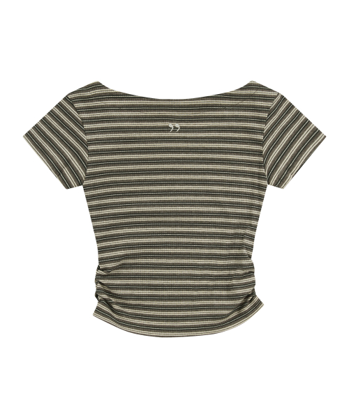 RAIL STRIPE TEE / BROWN