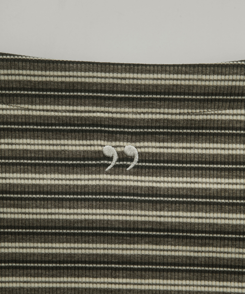 RAIL STRIPE TEE / BROWN