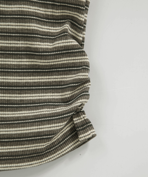 RAIL STRIPE TEE / BROWN