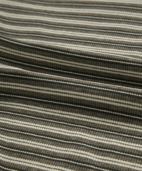 RAIL STRIPE TEE / BROWN