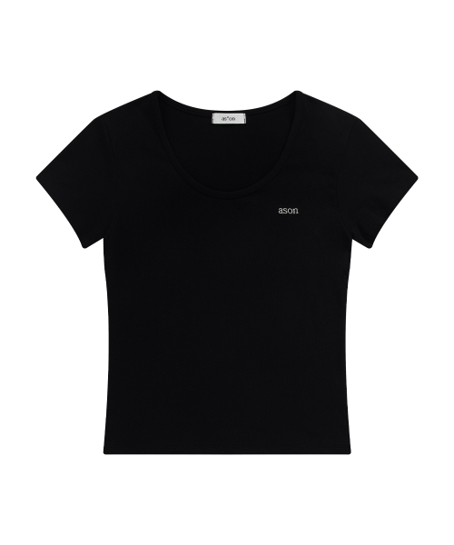 PLAIN SLIM TEE / BLACK