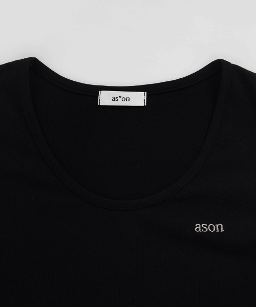 PLAIN SLIM TEE / BLACK
