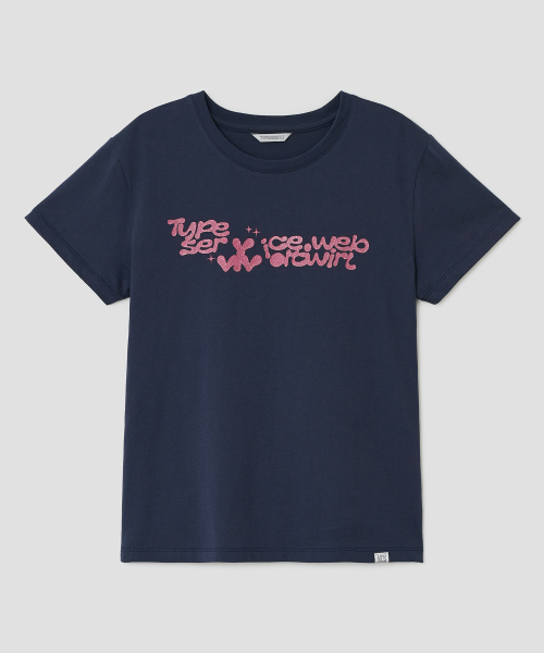 Vivid Twirl Glitter Top [Navy]