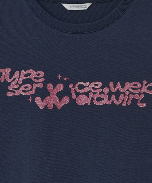 Vivid Twirl Glitter Top [Navy]