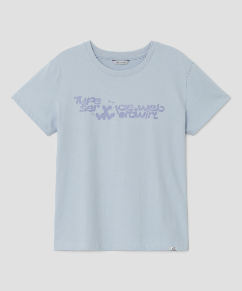 Vivid Twirl Glitter Top [Blue]