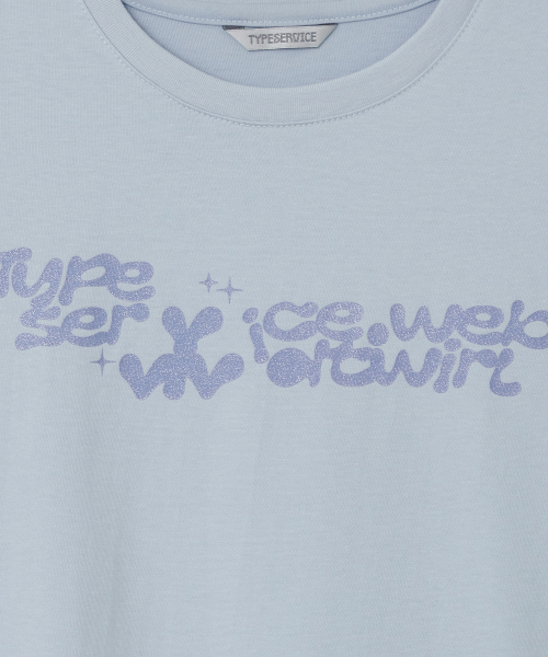 Vivid Twirl Glitter Top [Blue]
