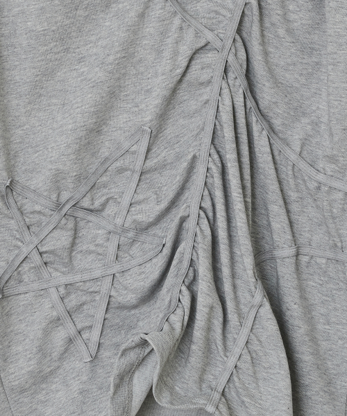 Star Shirred Jersey Top [Gray]