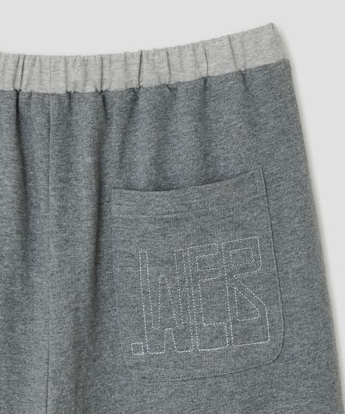 Lace Trim Hotfix SweatPants [Gray]