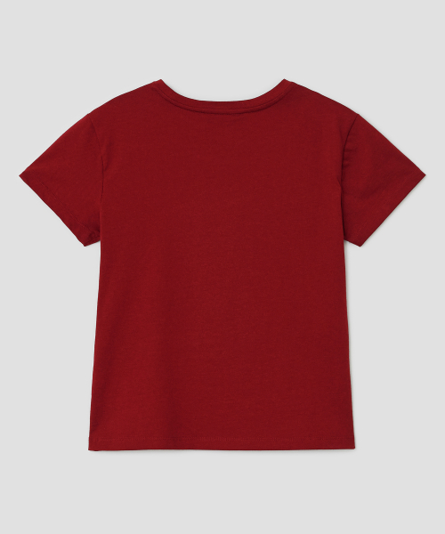 Glittered Spiral Ruched Top [Red]