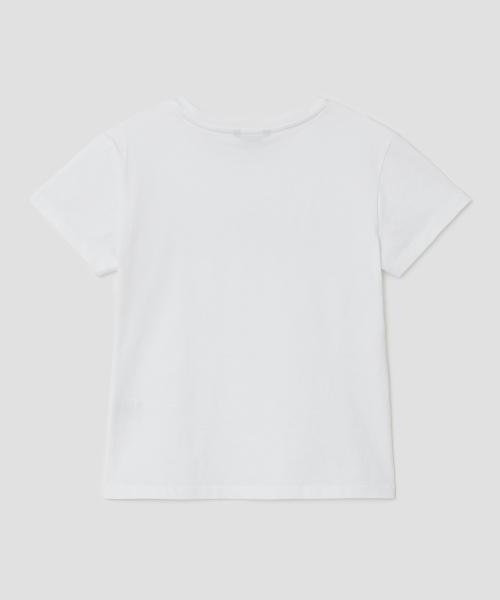 Glittered Spiral Ruched Top [White]