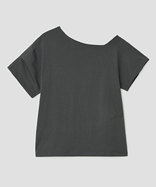 Hotfix Stitch Off Shoulder Top [Charcoal]