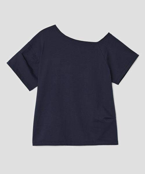 Hotfix Stitch Off Shoulder Top [Navy]