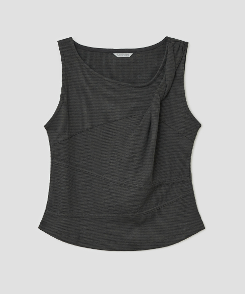Asymmetric Twist Top [Charcoal]