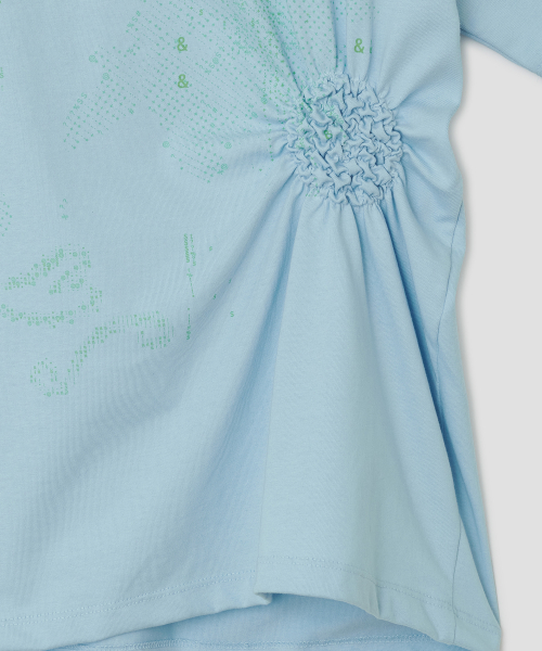 Scattered Ruched Top [Blue]