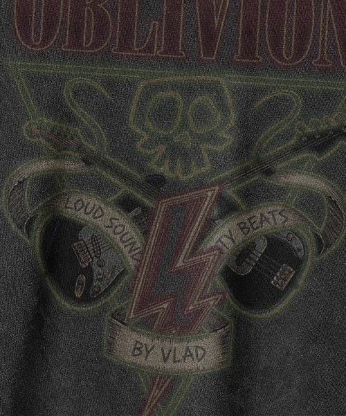 VLAD VINTAGE OBLIVION SEMI-CROP T-SHIRT_PIGMENT CHARCOAL