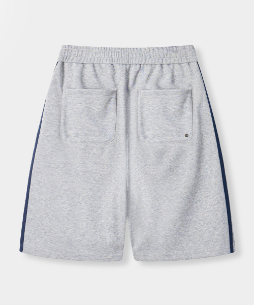 VLAD ONE-TUCK CURVED TRACK SWEAT PANTS_HALF BERMUDA 2 COLOR