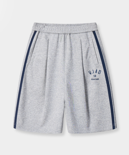 VLAD ONE-TUCK CURVED TRACK SWEAT PANTS_HALF BERMUDA 2 COLOR