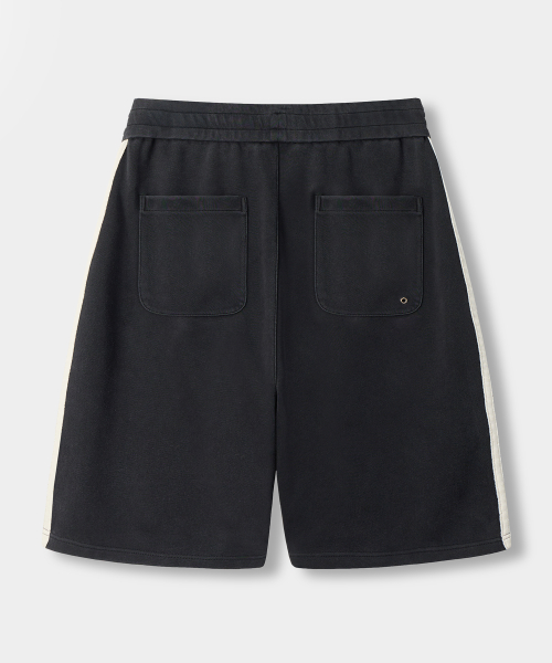 VLAD ONE-TUCK CURVED TRACK SWEAT PANTS_HALF BERMUDA 2 COLOR