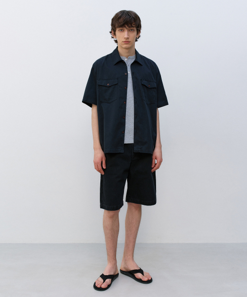 Duck Cotton Stand-Up Shorts FADED BLACK