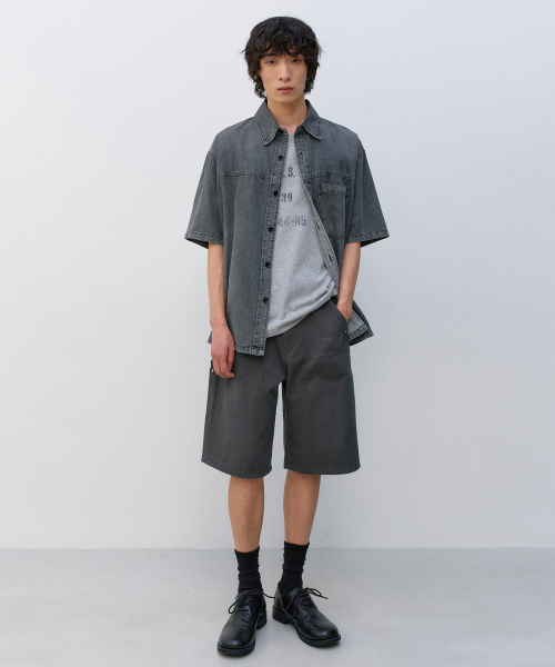 Double Knee Shorts CHARCOAL