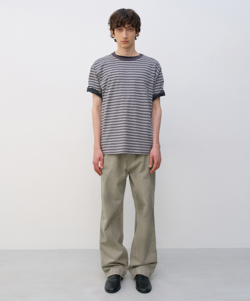 Stripe Pocket T-Shirt MELANGE GREY