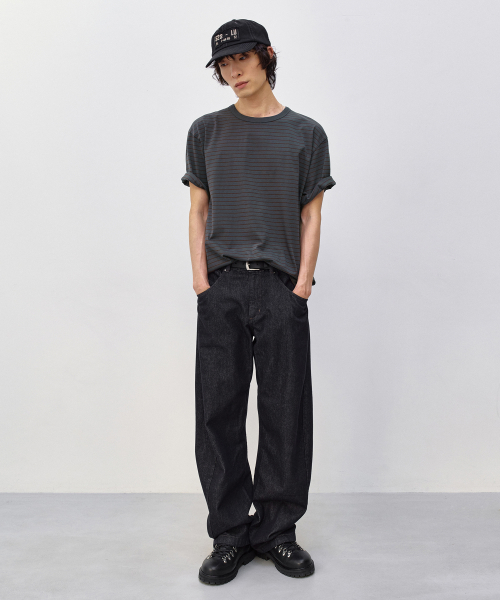 Stripe T-Shirt CHARCOAL