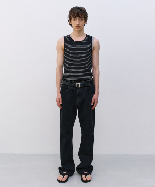 Stripe Tank Top BLACK