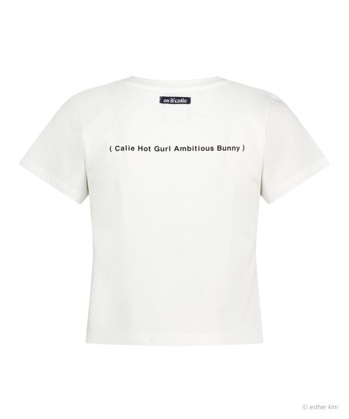 ESTHER BUNNY X AS IF CALIE BUNNY GURLS T-SHIRT WHITE