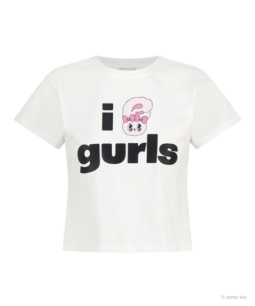 ESTHER BUNNY X AS IF CALIE BUNNY GURLS T-SHIRT WHITE