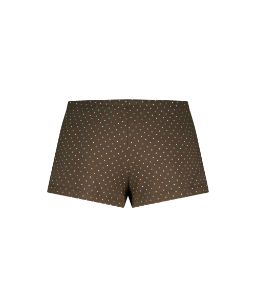 ALOHA DOT LOW-RISE SHORTS BROWN