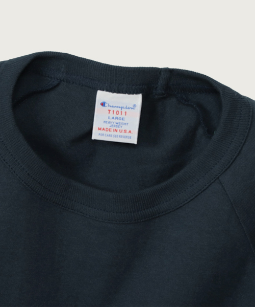 T1011 헤비웨이트 래글런 7부 슬리브 티셔츠 Navy (Made in USA)